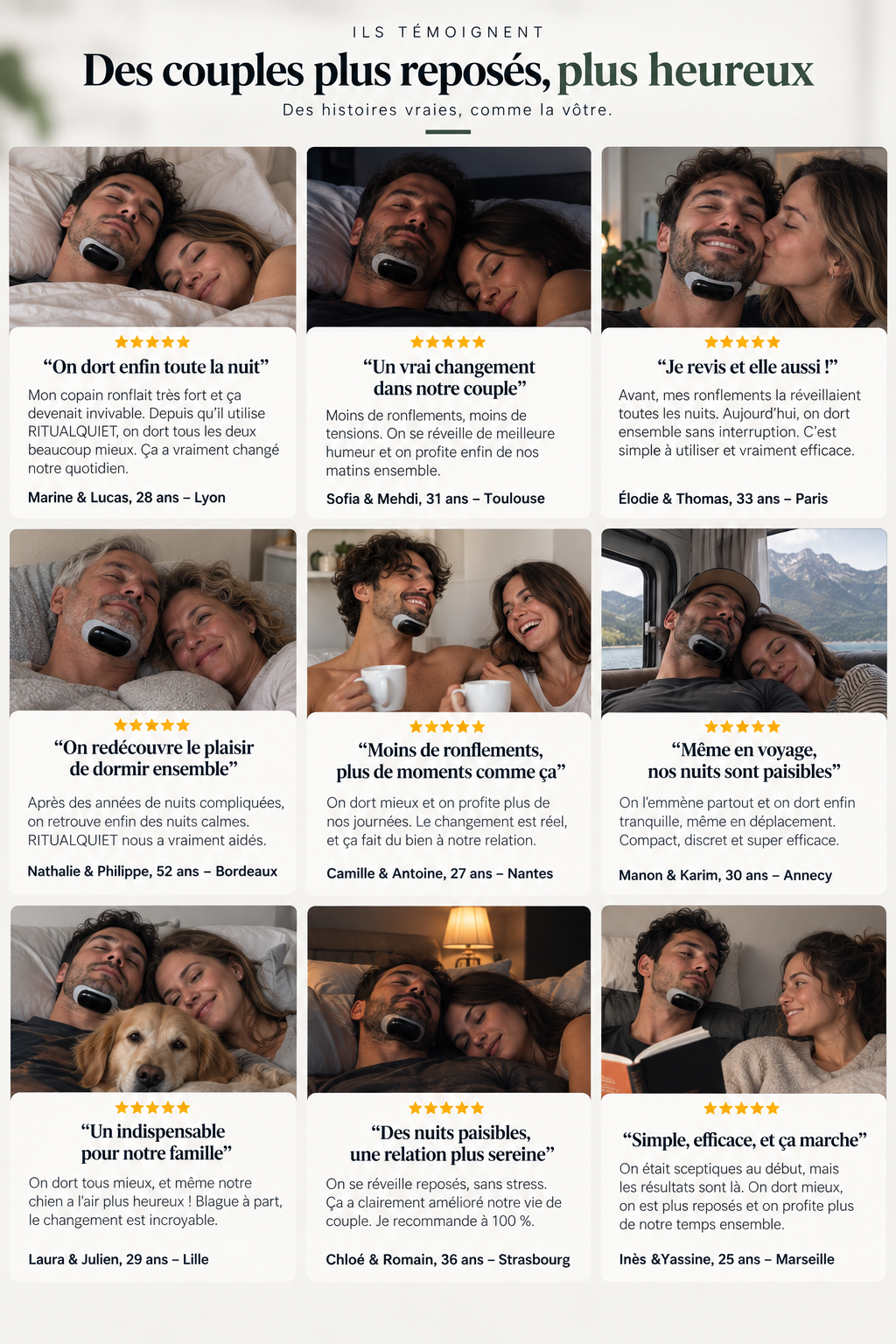 Packaging du dispositif anti-ronflement RITUALQUIET